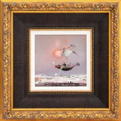 Le Vol du Violeux" [The Violent Flight] by Bernard Louedin, Oil on Panel, sold May 2025