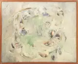 Abstract Expressionist Composition by Jean Hebbeln, Oil on Canvas, sold May 2025