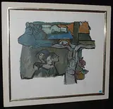 Betende Frauen by Rudolf Mirer, 1986, color lithograph, sold Dec 2015