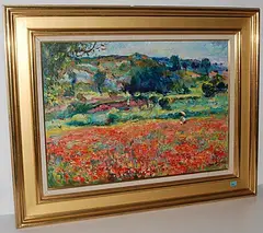 Provenzalische Landschaft by Max Agostini, oil on canvas, sold Sep 2015