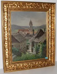 Motiv aus Dürnstein by Rudolf Klingsbögl, oil on board, sold Sep 2015