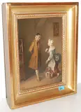 Die Visite by Österreich, 19.Jh., oil on panel, sold Sep 2015