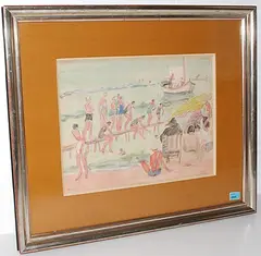 Bandol by Odilon Roche, 1932, watercolor, sold Sep 2015