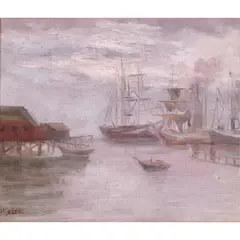 Untitled by Bertha Stringer Lee, oil on canvas, sold Jan 2024