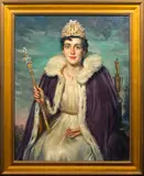 Portrait of a Royal Lady by Christian von Schneidau, oil on canvas, sold Feb 2024