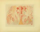 La Descente de Croix XXIV" from the portfolio "Scenes de la Vie du Christ by James Ensor, 1921, lithograph in colors, sold Feb 2024