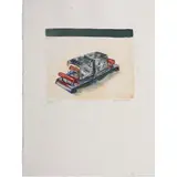 Salt and Pepper Shakers by Steve Lee, 1994, watercolor and pencil on paper, sold Feb 2024