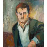 Untitled (Portrait of a Man) by James Burpee, 1958, oil on canvas, sold Feb 2024