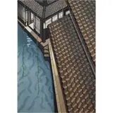 Takase River in Kyoto by Sekino Jun'ichirō, 1975, lithograph, sold Feb 2024