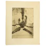 Paroles Peintes III by Robert Motherwell, 1967, etching in sepia, sold Feb 2024