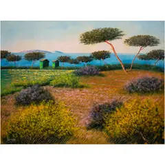 Marina by Mario Soave, 1991, oil on canvas, sold Feb 2024