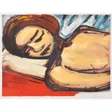 Reclining Woman by David Alfaro Siqueiros, 1974, lithograph, sold Feb 2024