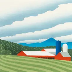 Untitled by Sabra Field, woodcut, sold Feb 2024