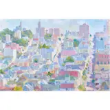 Russian Hill," 1983-84 by Kristina Branch, 1984, oil on canvas, sold Feb 2024