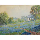 Country House by John Elliot Jenkins, oil on canvas affixed to board, sold Feb 2024