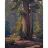 Redwood Grove by Luther Evans DeJoiner, 1948, oil on canvas, sold Feb 2024