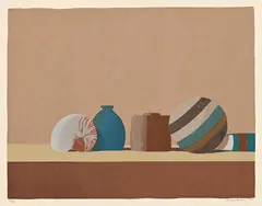 Still Life with Nautilus Shell by Wim Blom, silkscreen, sold Mar 2026