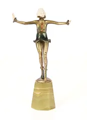 Untitled by Josef Lorenzl, circa 1930s, bronze figurine of a dancer with her arms outstretched, sold Mar 2026