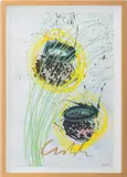 Basket Craze by Dale Chihuly, 2010, Lithograph in Colors with Acrylic Handwork, sold May 2025