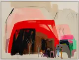 Red Walk by Seonna Hong, 2021, Mixed Media on Canvas, sold May 2025