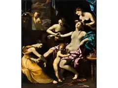Toilette der Venus by Guido Reni, oil on canvas, sold Jun 2019