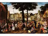 Grosses st. Georgs-kirmesfest by Pieter Balten, oil on panel, sold Dec 2024