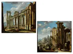 Spielenden Kindern an Einem Wasserlauf by Giovanni Paolo Panini, oil on canvas, sold Dec 2016