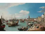 Blick auf Venedig von der Riva Degli Schiavoni by William James, oil on canvas, sold Sep 2024