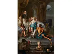 Herkules bei Omphale by Cornelis Troost, oil on canvas, sold Jul 2017