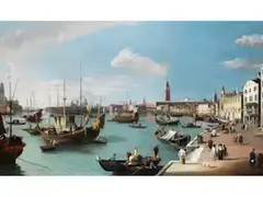 Venedigvedute mit der Riva Degli Schiavoni by William James, oil on canvas, sold Jun 2025