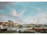 Al Lido am Himmelfahrtstag by Francesco Tironi, oil on canvas, sold Jun 2025