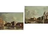 Santa Maria Della Salute am Canal Grande mit Blick zur Punta Della Dogana by Francesco Tironi, oil on canvas, sold Jun 2024