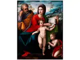 Heilige Familie mit Johannesknaben by genannt Il Riccio Bartolomeo Neroni, oil on panel, offered Sep 2015