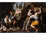 Angelica und Medoro by Domenico Fiasella il Sarzana, oil on canvas, sold Dec 2025