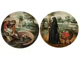 Die Treulosigkeit der Welt by Pieter Brueghel d. J., oil on panel, sold Apr 2016