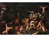 Die Sintflut by Antonio Carracci, oil on canvas, sold Sep 2022