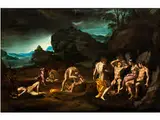 Apoll und Marsyas by Bronzino, oil, sold Sep 2015
