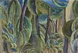 Waldlandschaft by Willi Hartung, 1961, watercolor, sold Sep 2015