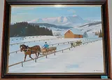 Wintertag im Appenzellerland, 1980 by Christian Vetsch, oil on board, sold Sep 2015