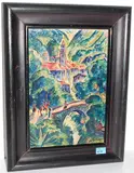 Im Tessin", 1922 by Heinrich Herzig, oil on board, sold Sep 2015
