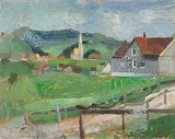 Landschaft bei Hemberg, um 1930 by Oskar Lüthy, oil on board, offered Sep 2015