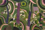 Landschaft in Grün- und Rosatönen by Willi Hartung, 1961, watercolor, sold Sep 2015
