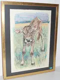 Kalb by Fritz Hug, 1978, color lithograph, sold Sep 2015