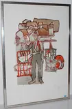 Hühnerhändler by Rudolf Mirer, 1984, color lithograph, sold Sep 2015