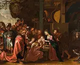 Kopie von 1714 Anbetung der Könige by Peter Paul Rubens, oil on canvas, sold Jun 2015