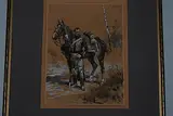 Husar mit seinem Pferd by Jerzy Kossak, watercolor, sold Jun 2015