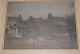 Dorfpartie in Trouville-sur-mer (Côte fleurie, Normandie) by Ulrich, Johann Jakob Ii., pencil, sold Jun 2015