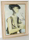 Mann mit Taube by Remo Brindisi, oil on canvas, offered Jun 2015