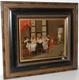 in der Art Fröhliche Tischgesellschaft by Dirck Hals, oil on panel, sold Jun 2015