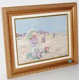 Strandszene by Albert Rigaux, oil on canvas, offered Jun 2015